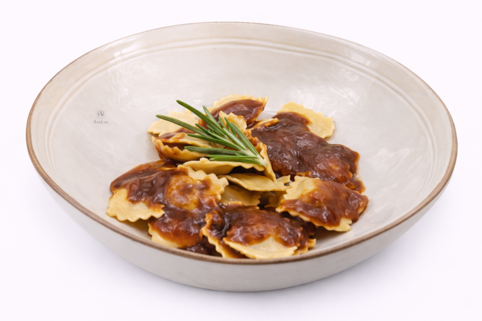 Ravioli di carne al sugo di arrosto