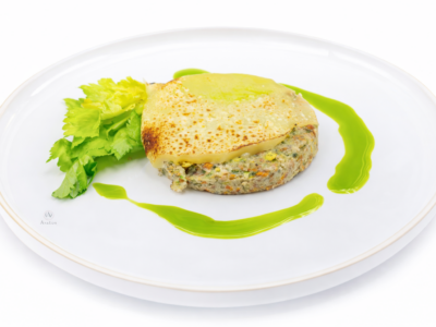 Hamburger di quinoa gratinato al raschera