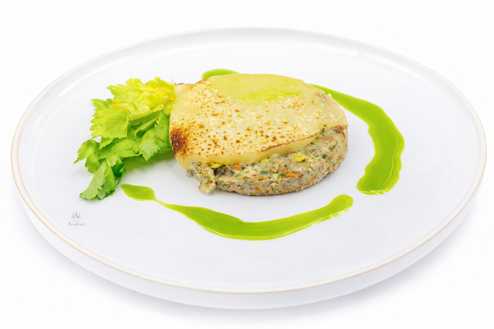 Hamburger di quinoa gratinato al raschera